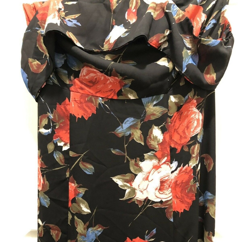 Lulu’s Floral Ruffle Off The Shoulder Dress
